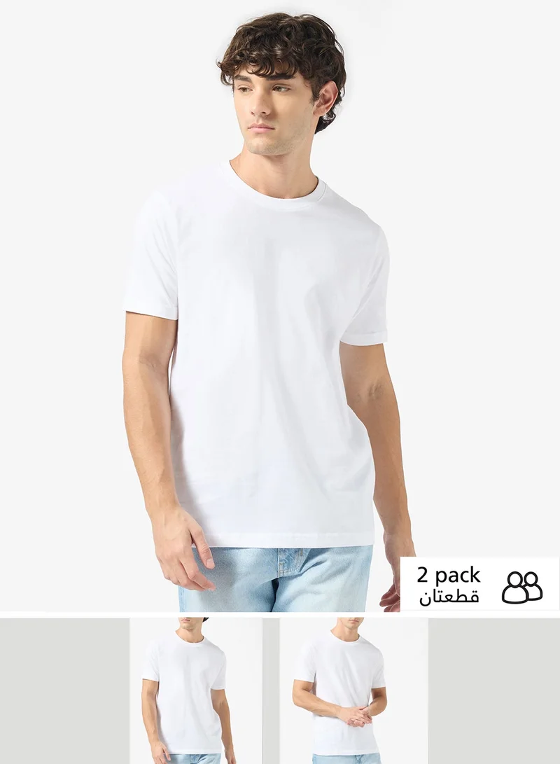 Seventy Five Basics Pack of 2 Round Neck T-Shirt
